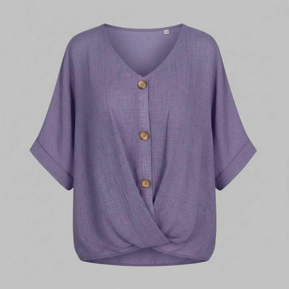Elegant V-Neck Blouse | Women's Long Sleeve Top