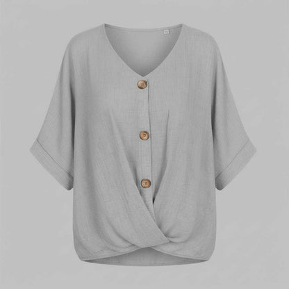 Elegant V-Neck Blouse | Women's Long Sleeve Top
