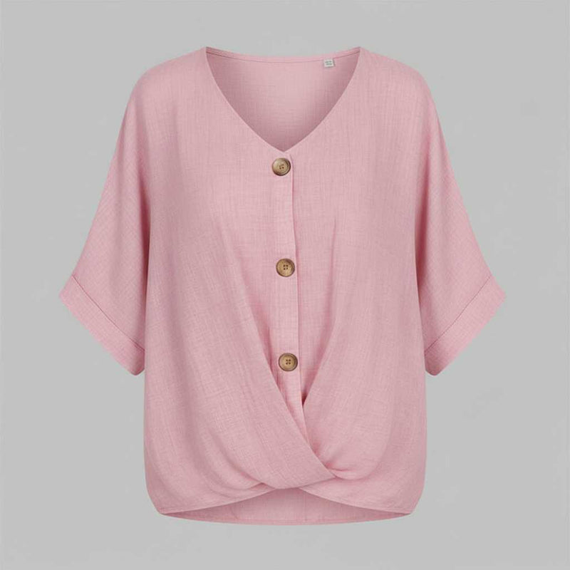 Elegant V-Neck Blouse | Women's Long Sleeve Top