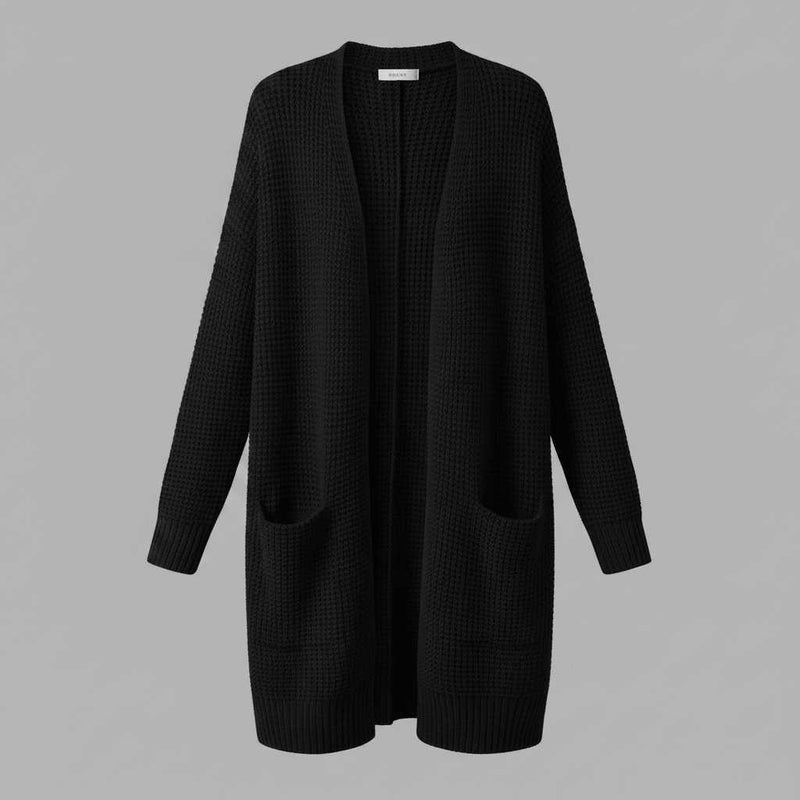 Elegant Women's Black Cardigan | Cozy Layering Essential