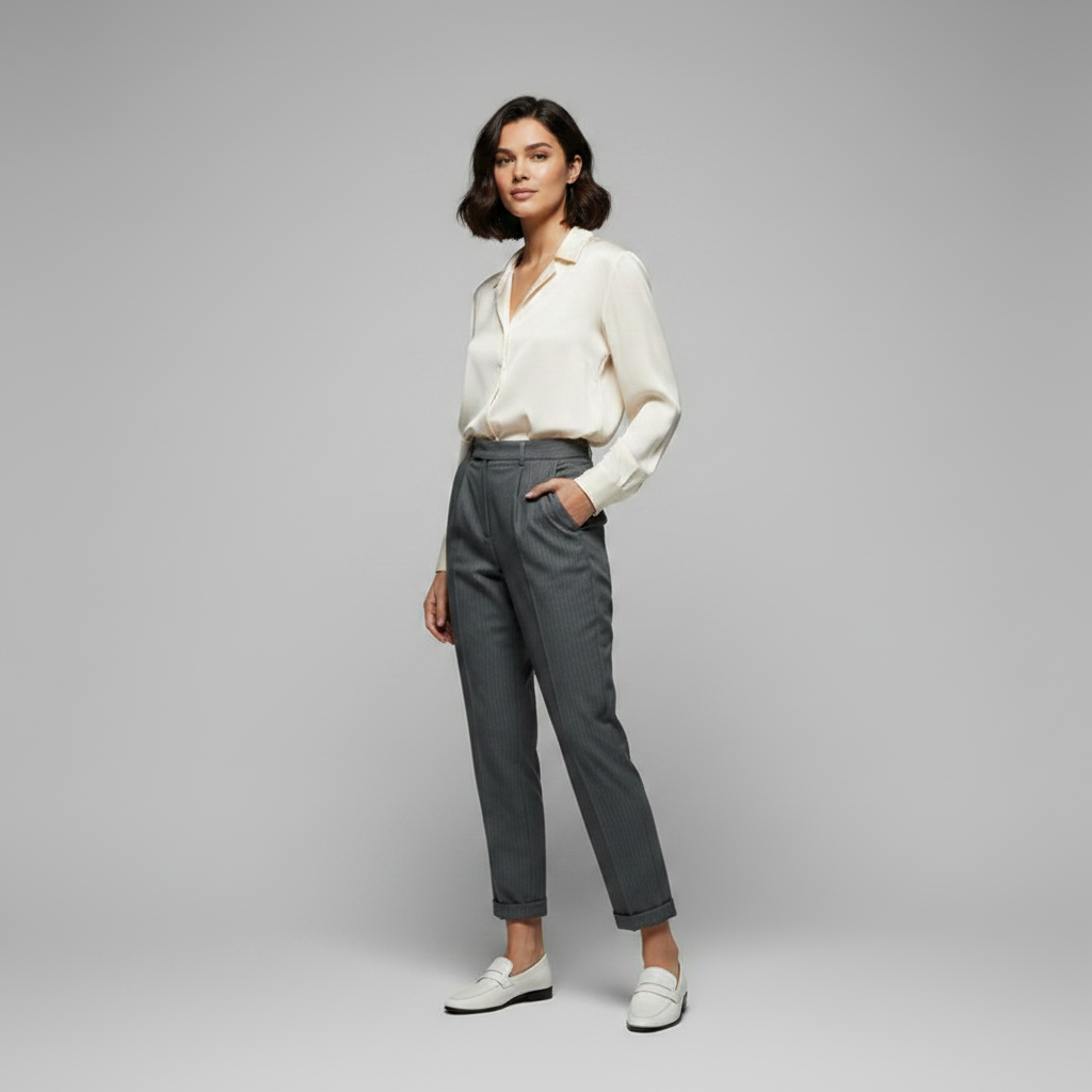High Waist Women's Suit Trousers | Elegant Office Wear