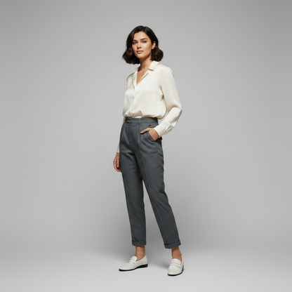 High Waist Women's Suit Trousers | Elegant Office Wear