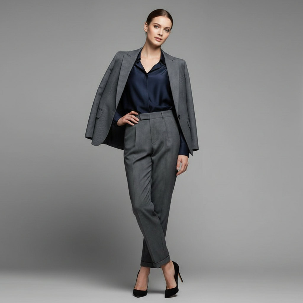 High Waist Women's Suit Trousers | Elegant Office Wear