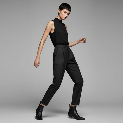 High Waist Women's Suit Trousers | Elegant Office Wear