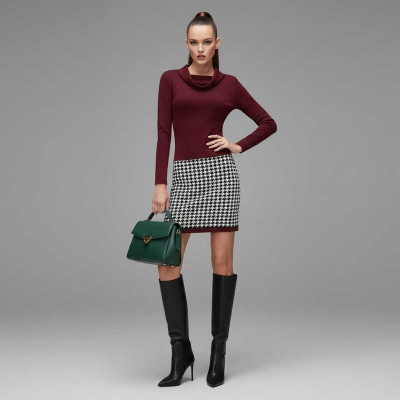 Mara | Women's Elegant Cocktail Dress with Unique Pattern