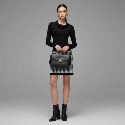 Mara | Women's Elegant Cocktail Dress with Unique Pattern