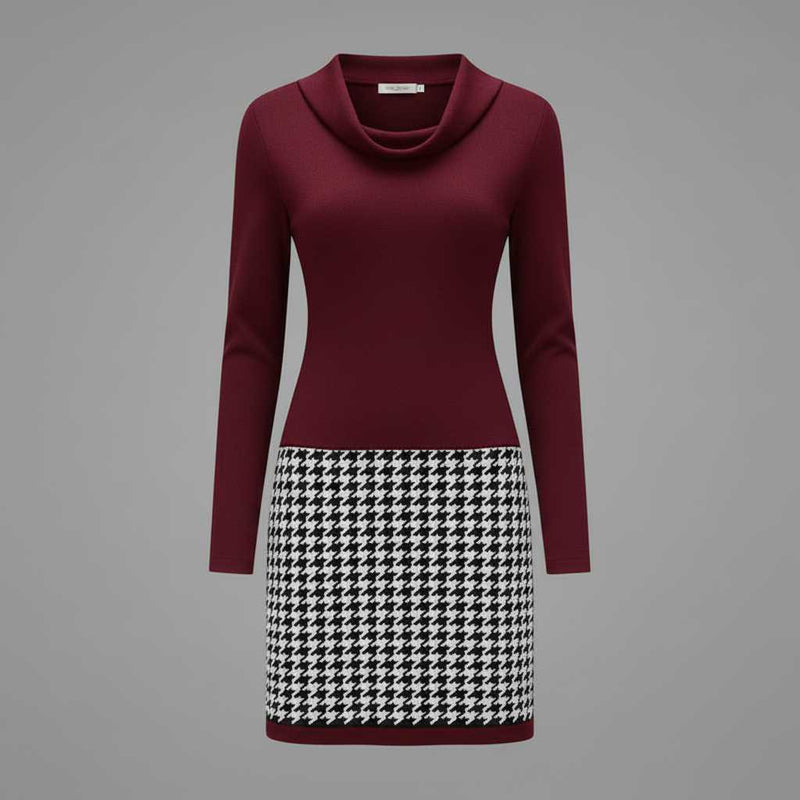 Mara | Women's Elegant Cocktail Dress with Unique Pattern
