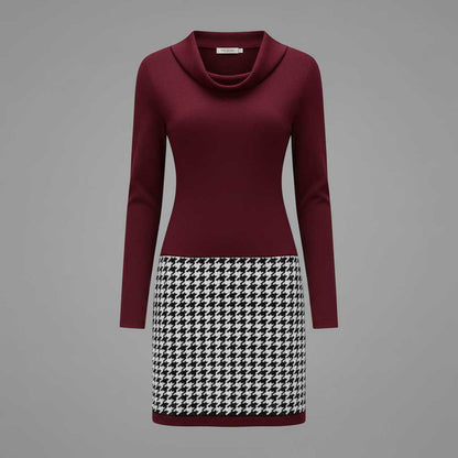 Mara | Women's Elegant Cocktail Dress with Unique Pattern