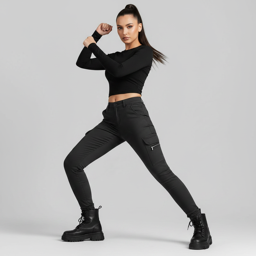 Urban Cargo Pants | Women's Trousers in Black